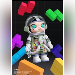 Mega Space Molly TETRIS Figure 100% AUTHENTIC Pop Mart Series 3 Pop Now NIB!